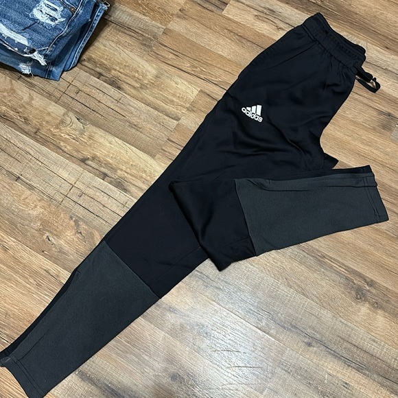 adidas Pants - Adidas black and gray sweatpants